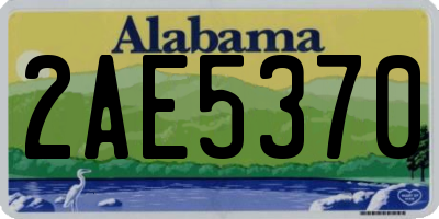 AL license plate 2AE5370