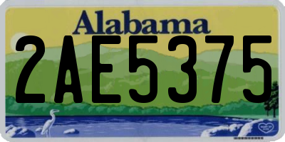 AL license plate 2AE5375