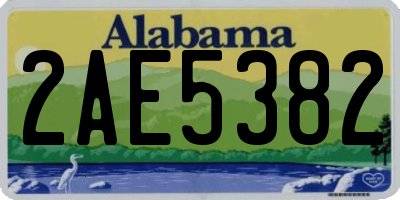 AL license plate 2AE5382
