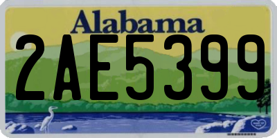 AL license plate 2AE5399