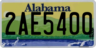 AL license plate 2AE5400
