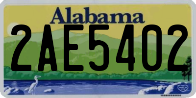 AL license plate 2AE5402