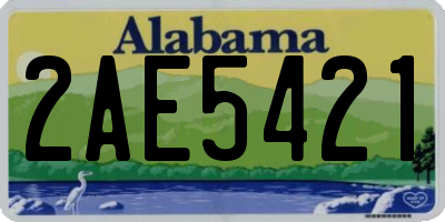 AL license plate 2AE5421