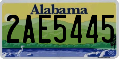 AL license plate 2AE5445