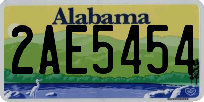 AL license plate 2AE5454