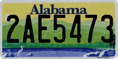 AL license plate 2AE5473