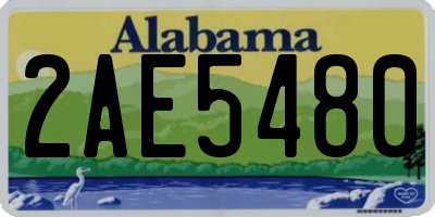 AL license plate 2AE5480