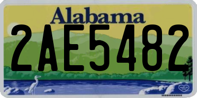 AL license plate 2AE5482