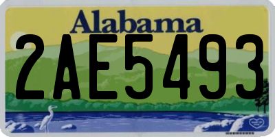 AL license plate 2AE5493