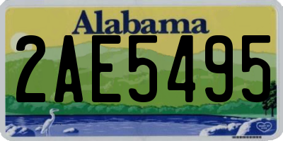 AL license plate 2AE5495