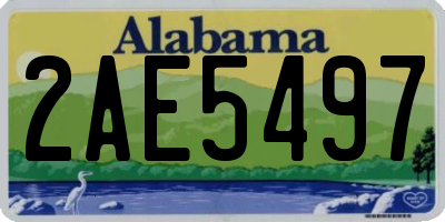 AL license plate 2AE5497