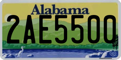 AL license plate 2AE5500