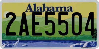 AL license plate 2AE5504