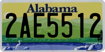 AL license plate 2AE5512