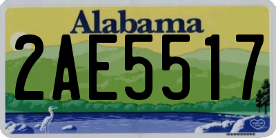 AL license plate 2AE5517