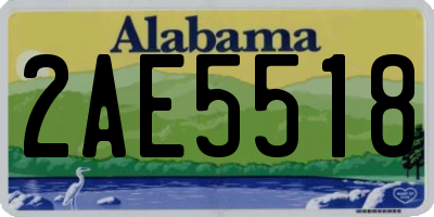 AL license plate 2AE5518