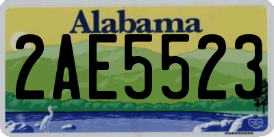 AL license plate 2AE5523