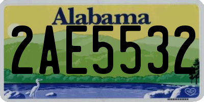 AL license plate 2AE5532