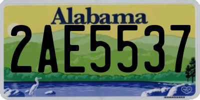 AL license plate 2AE5537