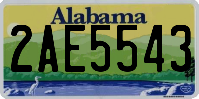 AL license plate 2AE5543