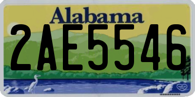 AL license plate 2AE5546