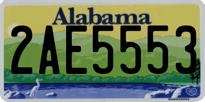 AL license plate 2AE5553