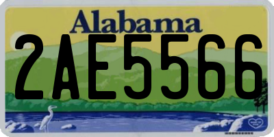 AL license plate 2AE5566