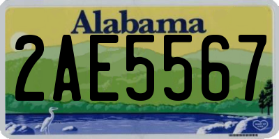 AL license plate 2AE5567