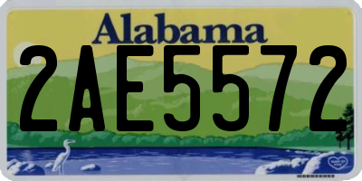 AL license plate 2AE5572