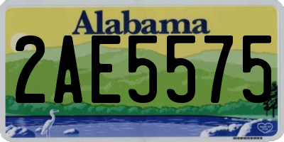 AL license plate 2AE5575