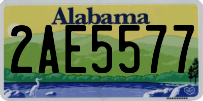 AL license plate 2AE5577