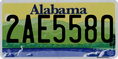 AL license plate 2AE5580