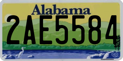 AL license plate 2AE5584