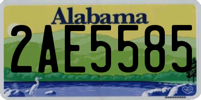AL license plate 2AE5585