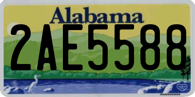 AL license plate 2AE5588