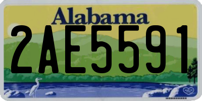 AL license plate 2AE5591