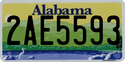 AL license plate 2AE5593