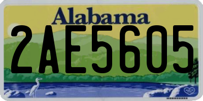 AL license plate 2AE5605