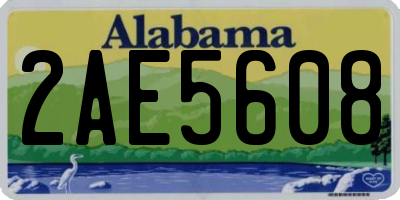 AL license plate 2AE5608