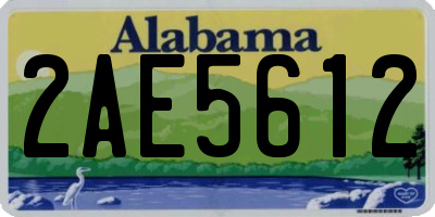 AL license plate 2AE5612