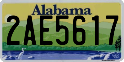 AL license plate 2AE5617