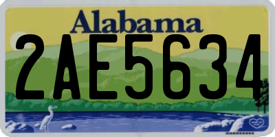 AL license plate 2AE5634