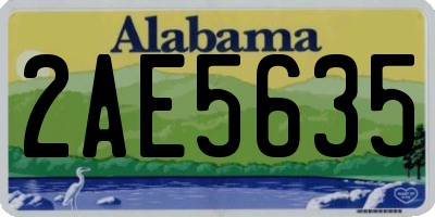AL license plate 2AE5635
