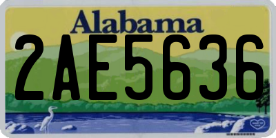 AL license plate 2AE5636