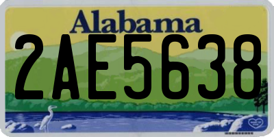 AL license plate 2AE5638