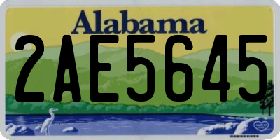 AL license plate 2AE5645