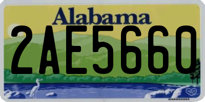 AL license plate 2AE5660