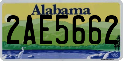 AL license plate 2AE5662
