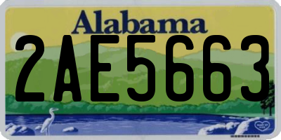 AL license plate 2AE5663