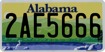 AL license plate 2AE5666
